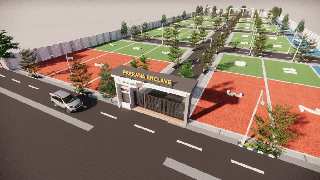 entrance arch top view